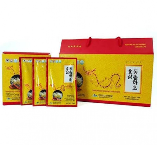 Nước Hồng Sâm Đông Trùng Hạ Thảo Daesan Hàn Quốc 20 Gói x 70ml Chính Hãng